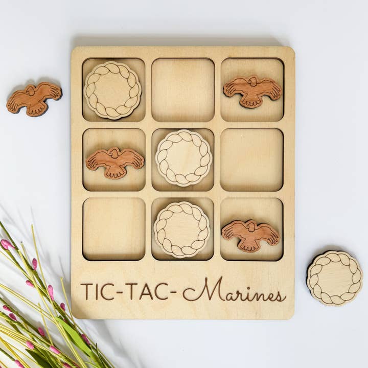 Marines Tic-Tac-Toe Game - Military Gift / America for wholesale by Birch House Games & Gifts
