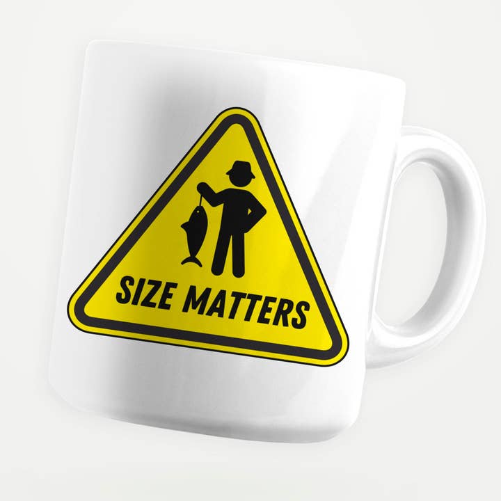 Size Matters koffiemok van 11 oz voor wholesale door Sticker Bull