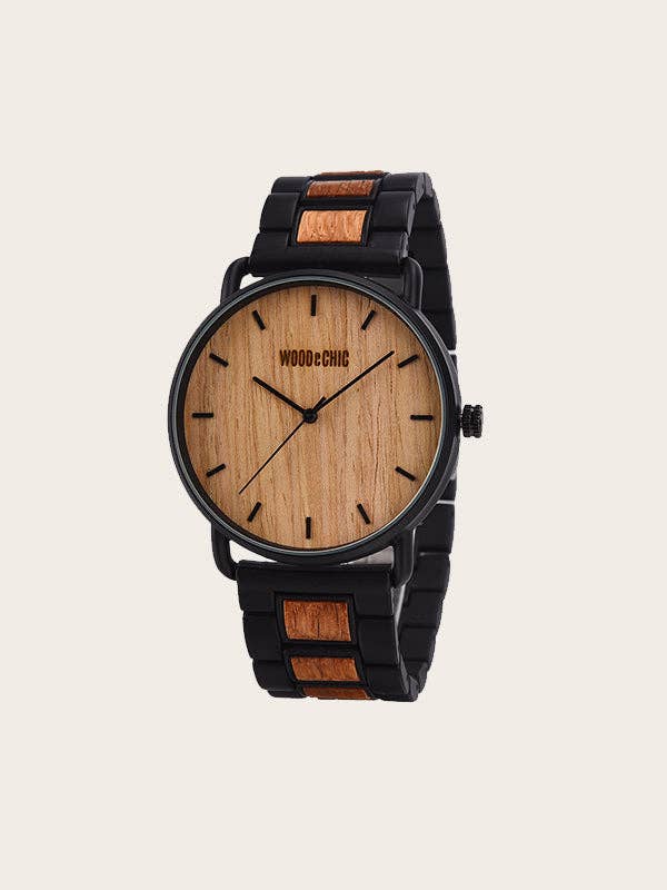 Wood&Chic – wholesale Armbandsur - Herr – Mäns trä kvarts klocka - Rambutan3