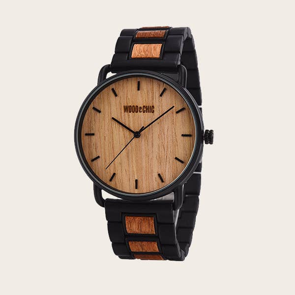 Wood&Chic – wholesale Armbandsur - Herr – Mäns trä kvarts klocka - Rambutan3