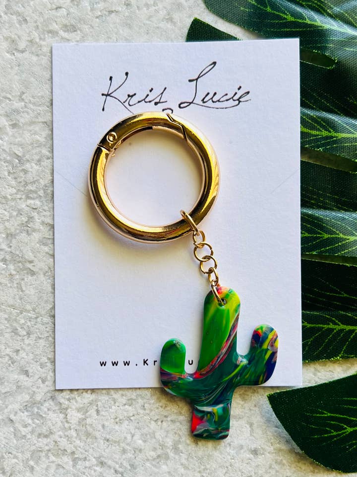 Cactus Keychain for wholesale by Kris Lucie