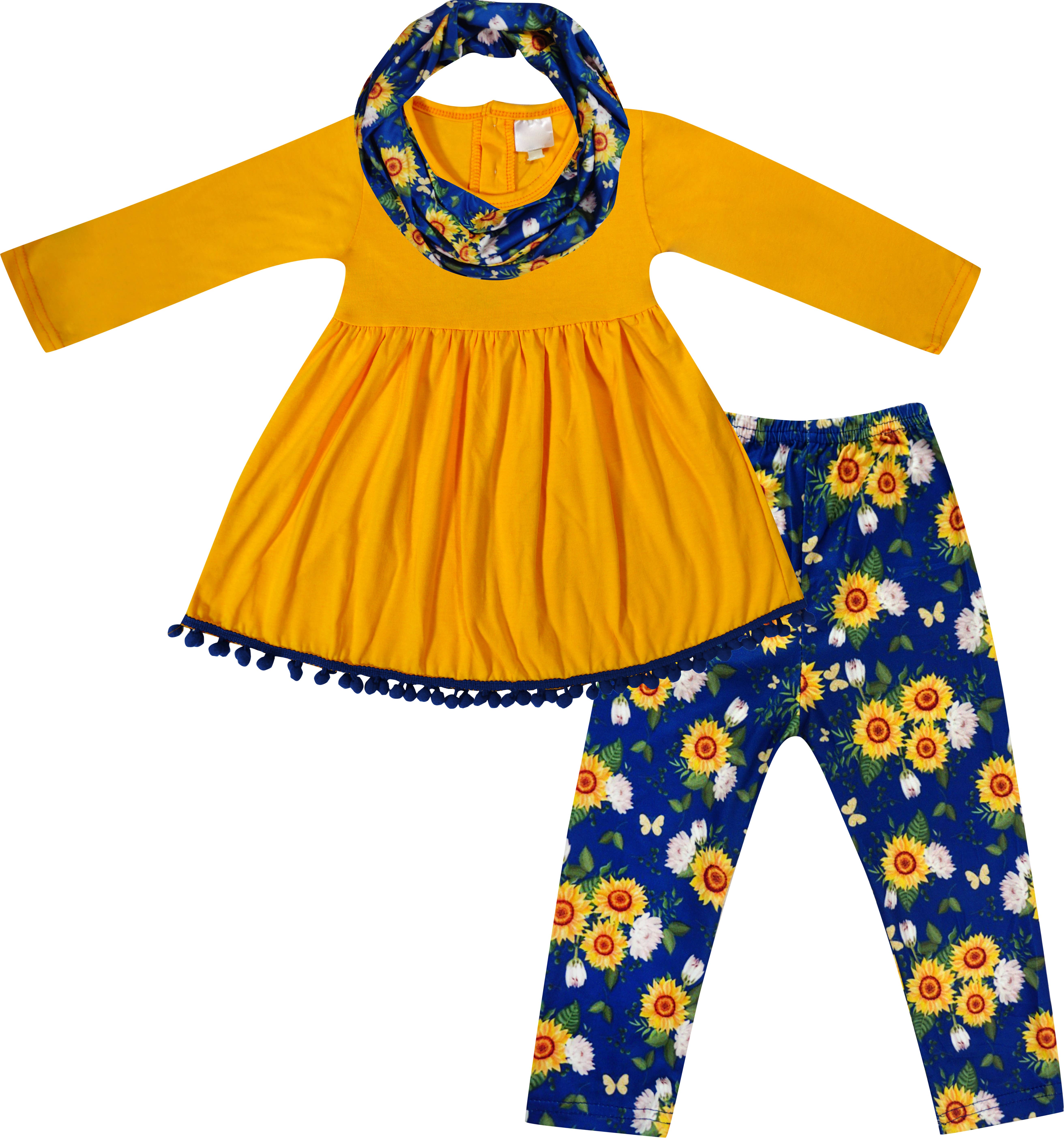 Angeline Kids - Wholesale Top & Pant Set - Kids - CLOSEOUT 40pcs Lot Fall Halloween Thanksgiving Scarf Outfit9