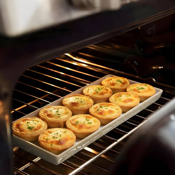 Kook - Wholesale Serving Tray - Kook Rectangular Serving Trays, 11”, White, Set of 43