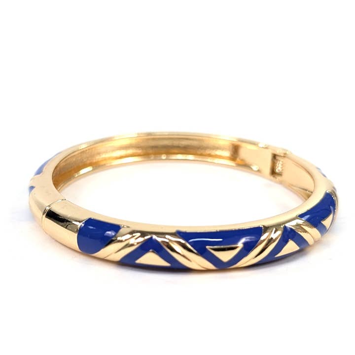 Dreiecke Armreif (in Geschenkbox) - Blau für den Großhandel von Black Ginger