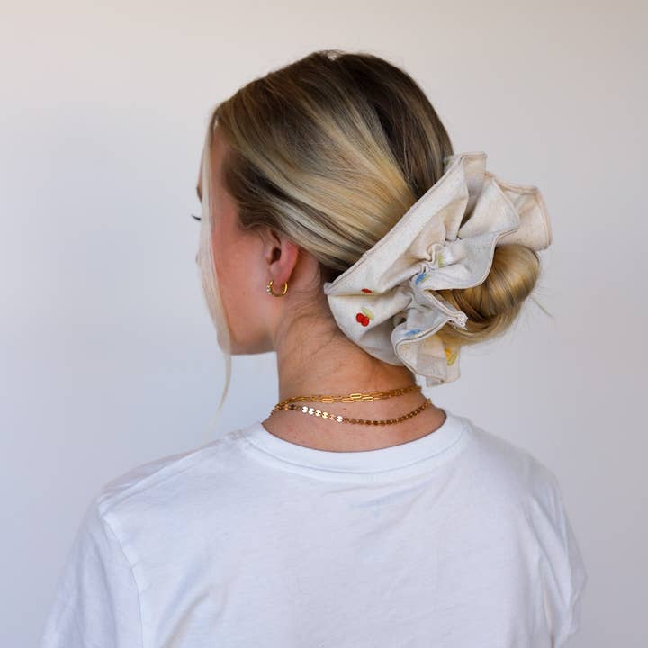 KAXI - Wholesale Scrunchie - Women's - CREAM FARMERS MARKET CORSET SCRUNCHIE19
