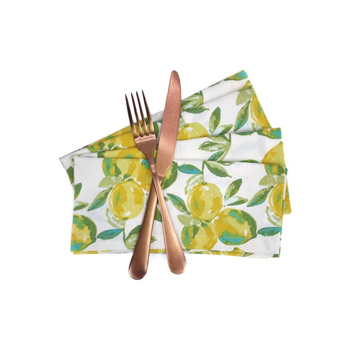 90 West Linen Co. - Wholesale Dinner & Cloth Napkin - Lemon Grove Cloth Napkins, Set of 413