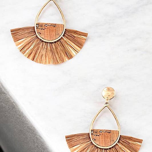TEARDROP RAFFIA FAN DANGLE EARRING and other Purchase Wholesale raffia fans. Free Returns & Net 60 Terms on Faire trending on Faire.
