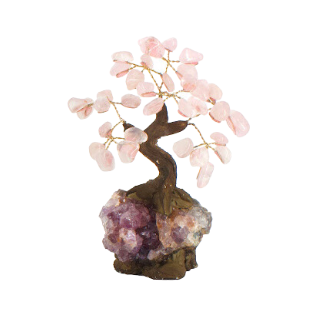 Earths Elements Wholesale - Wholesale Decorative Tabletop Object - Feng Shui Money Tree - Rose Quartz1