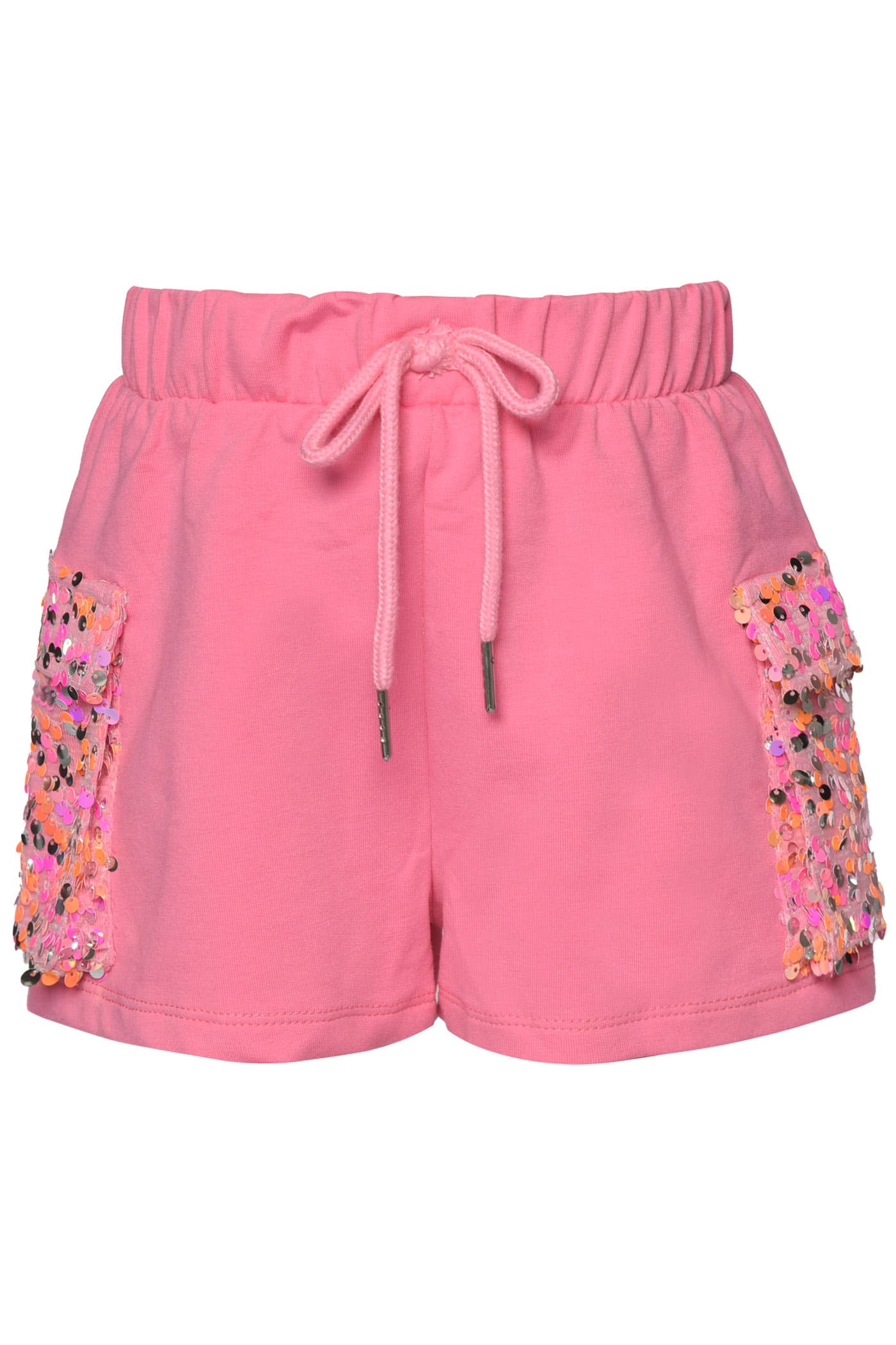 PINK MULTI SHORTS W/ SEQUIN POCKET DETAIL for wholesale on Faire0
