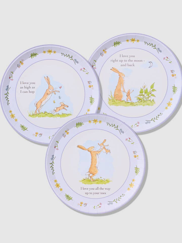 Guess How Much I Love You Blue Large Plates (10 Per Pack) for wholesale by Coterie Party Supplies