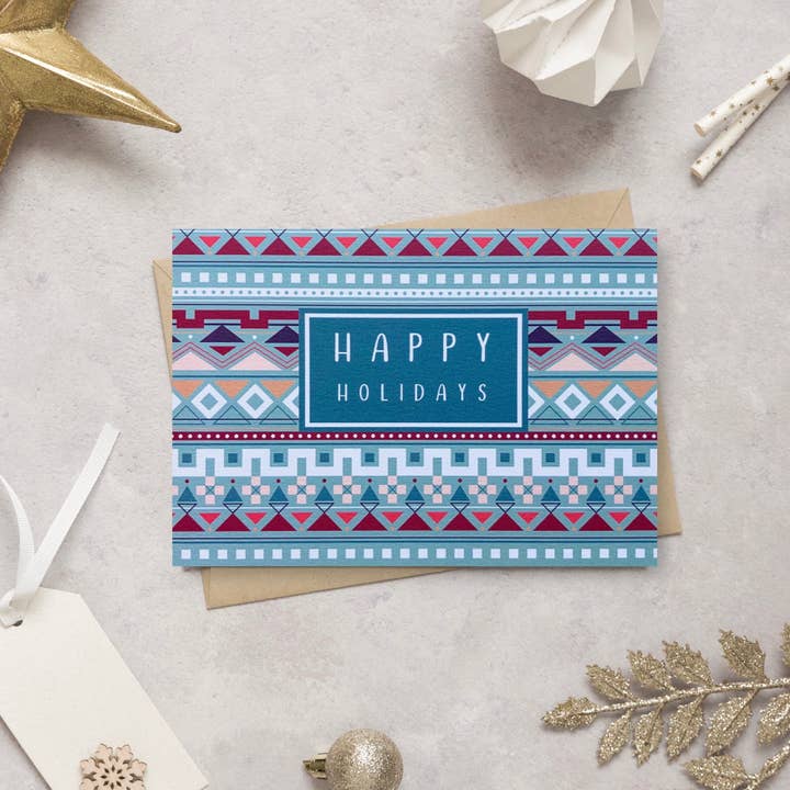 Happy Holidays Card - Christmas Card - Thanksgiving Card for wholesale by Arch & Ivy