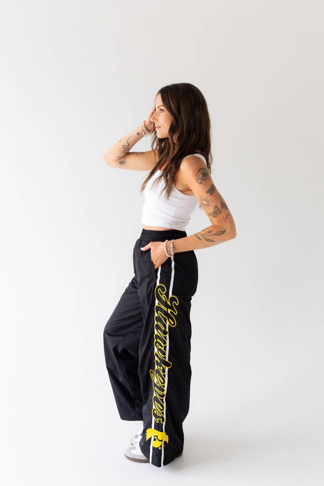 BLACK Iowa Swanson Sweats Track Pant for wholesale on Faire0