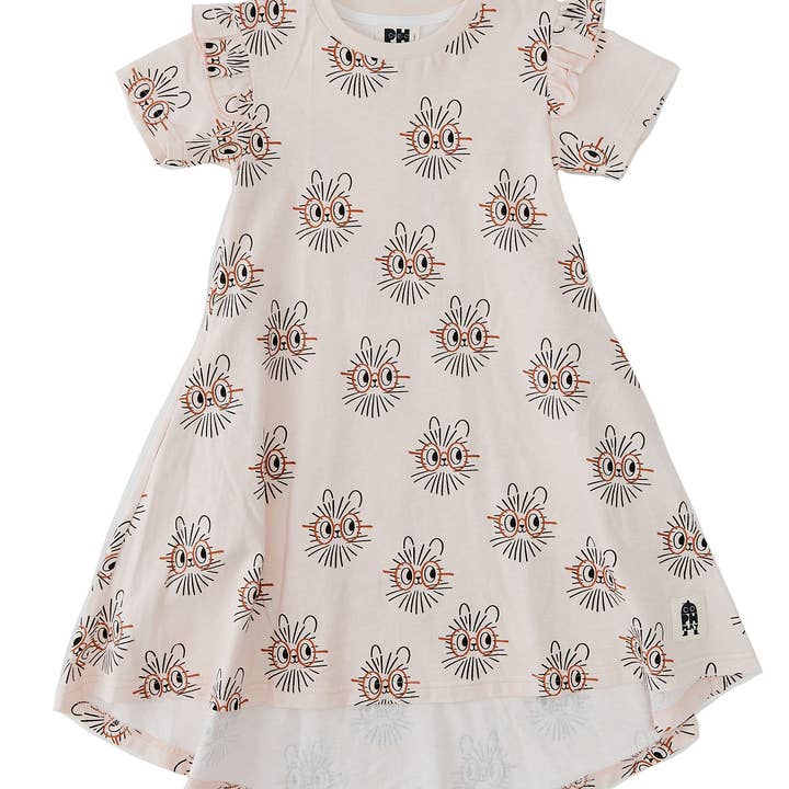 Robe imprimée à volants pour la vente par Petite Hailey