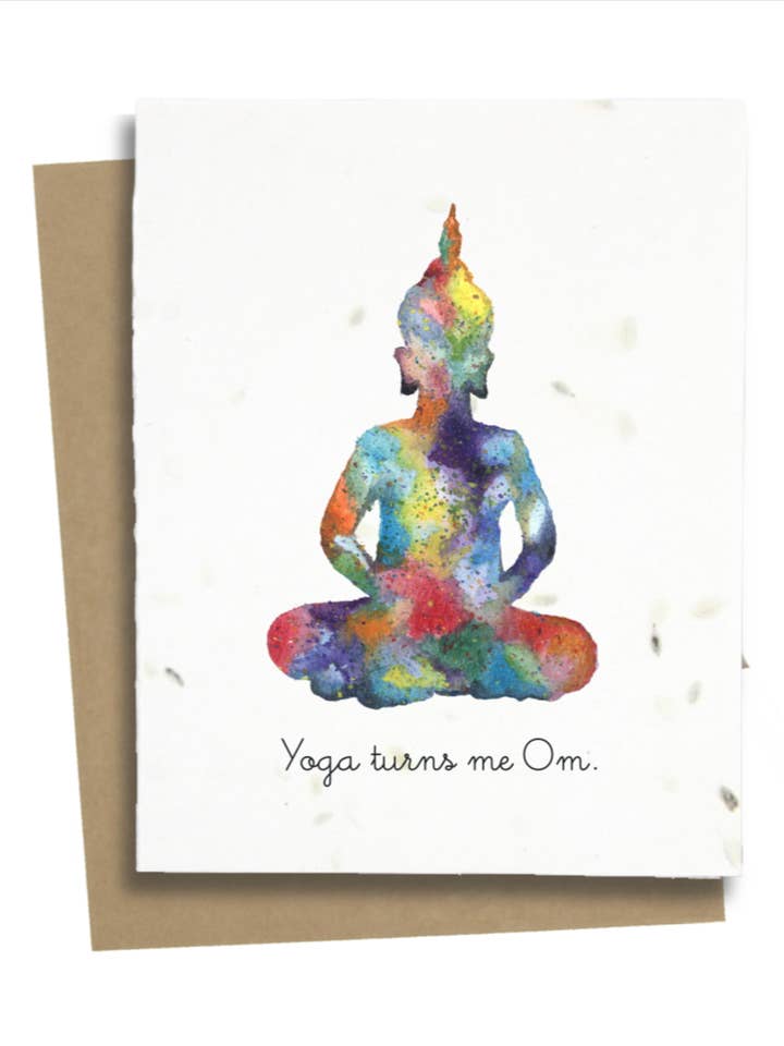 Carte de yoga amusante pour la vente par Greet n' Grow Plantable Cards