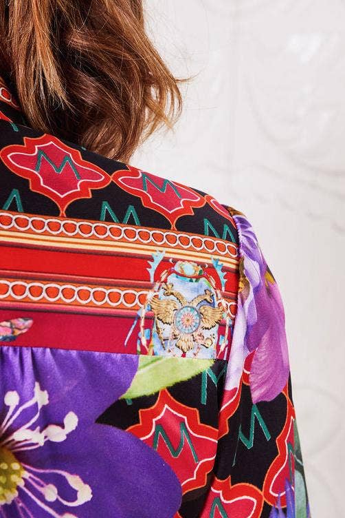 MACKENZIEMODE – Engroshandel Kjole - Dame – KEJSERINDE SILKE MAXI ~ HEMMELIG HAVE14