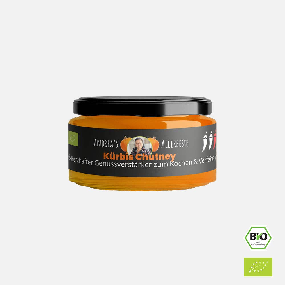 SANUUS® Better Living - Venta al por mayor Chutney - 120 g de chutney de calabaza orgánico para cocinar y refinar