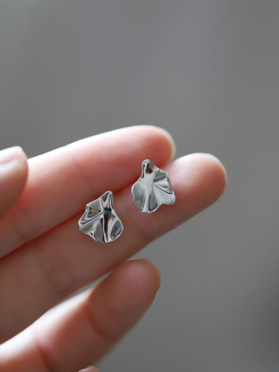 happyzzzsu - Wholesale Stud/Post Earrings - Sterling Silver Statement Unique Geometric Irregular Stud Earrings0