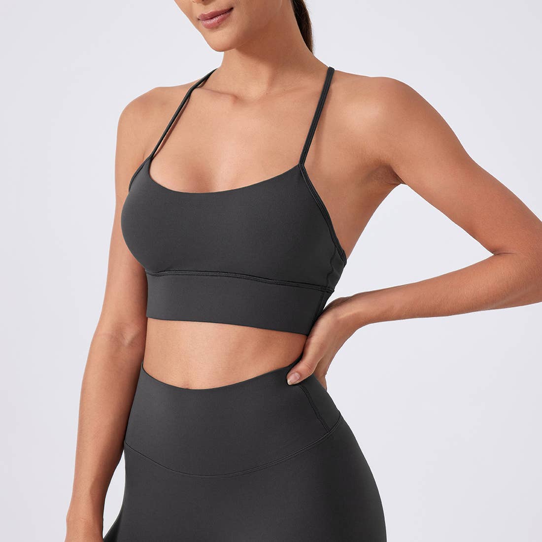 Sodalemon – Sutiã desportivo - Mulher por atacado – Top de Yoga Feminino com Bojo, Costas em Y e Tecido Elástico Respirável15