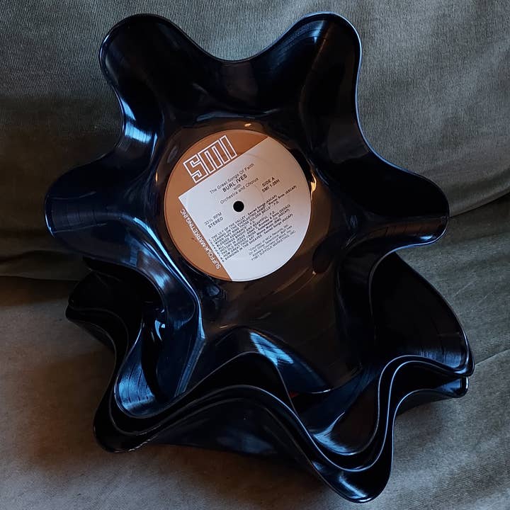 SpillProofLiquid - Wholesale Decorative Plate/Dish/Bowl - Vinyl Record Bowls1