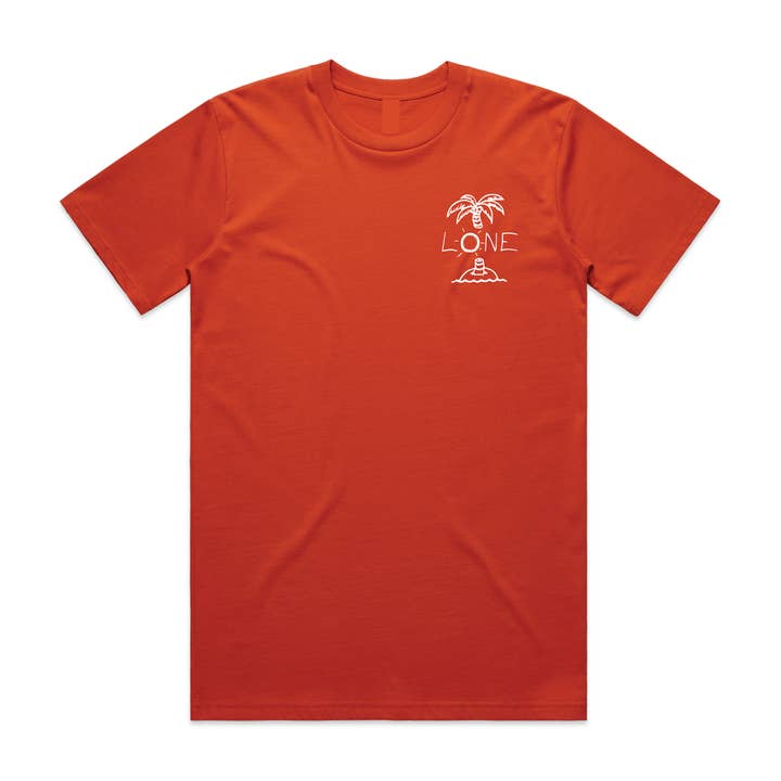 ORANGE PALM TEE for wholesale by Lone Clothing Co