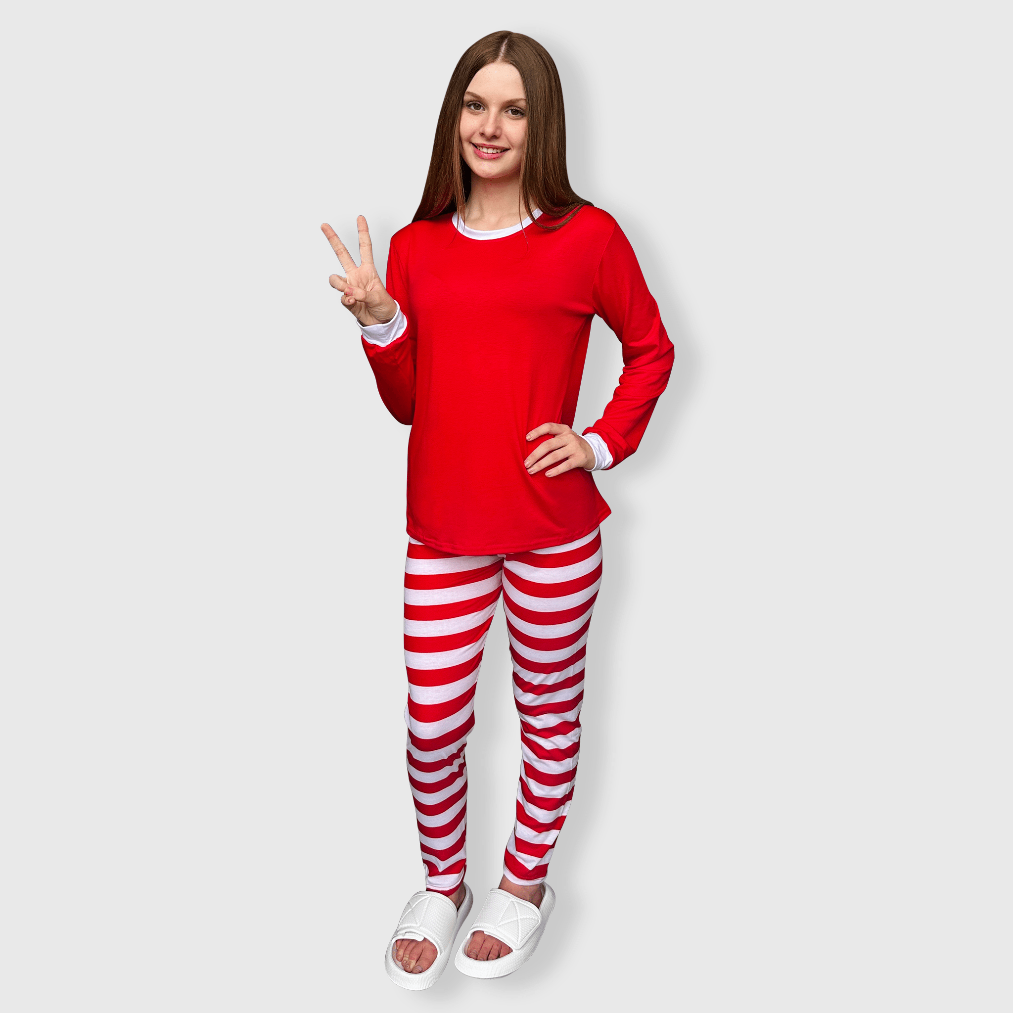 ILTEX Apparel - Wholesale Sleepwear Set - Women's - Christmas Red White Family Pajama Set (Kids & Adult)2