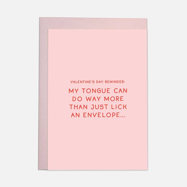 Lick envelope - greeting card for wholesale by Kaart Blanche