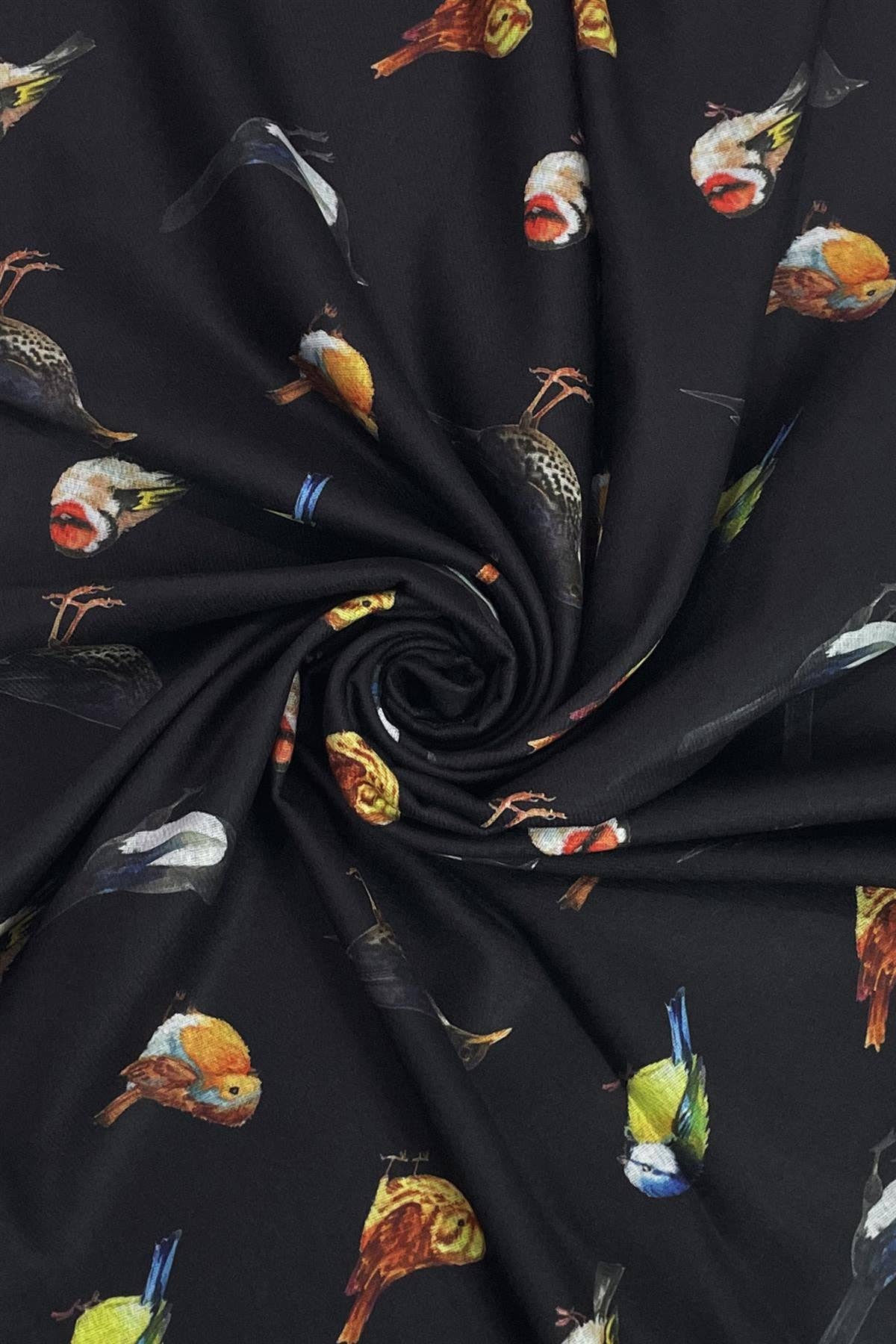 Fashion Scarf World - Wholesale Sjaal - Dames - Sjaal met kwastjes en print van British Wildlife Birds15