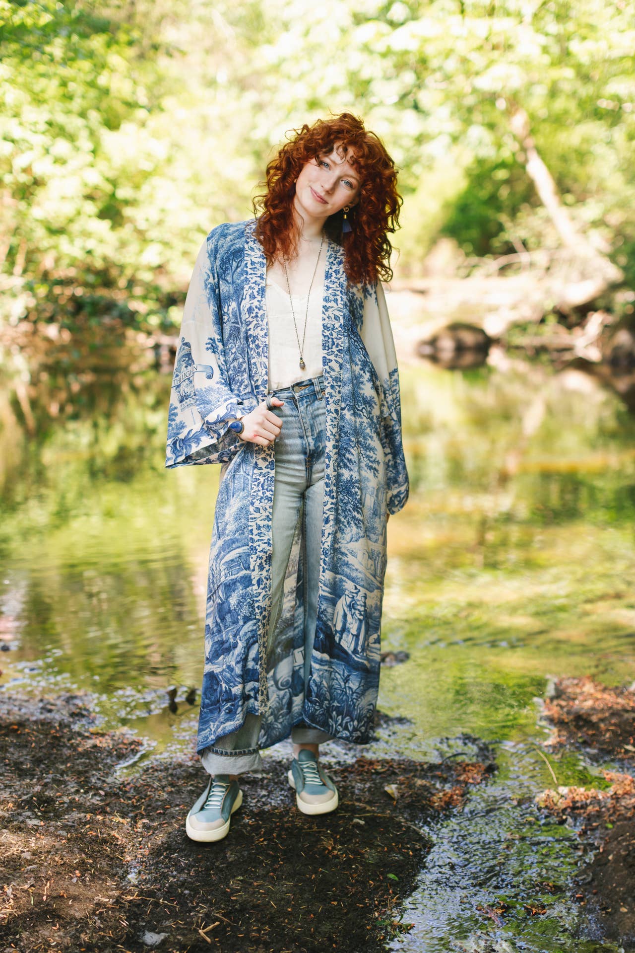 Market of Stars (Worldwide) - Wholesale Kimono - Women's - Let The Light In Opera Duster Kimono Robe w/ Delft6
