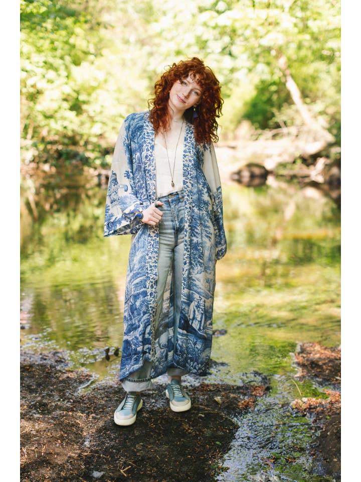 Market of Stars (Worldwide) - Wholesale Kimono - Women's - Let The Light In Opera Duster Kimono Robe w/ Delft6
