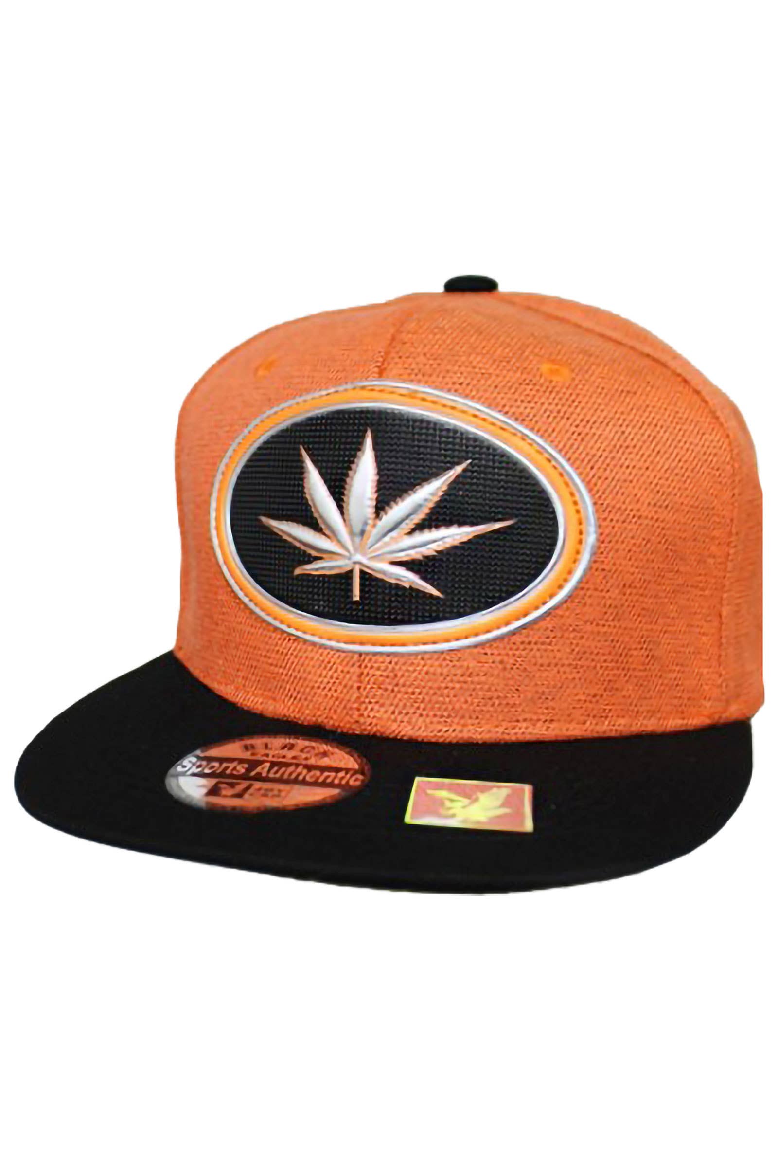 Cap Zone - Wholesale Flat Brim Cap - Unisex - Marijuana Chrome Logo Tweed Flat Brim Cap10