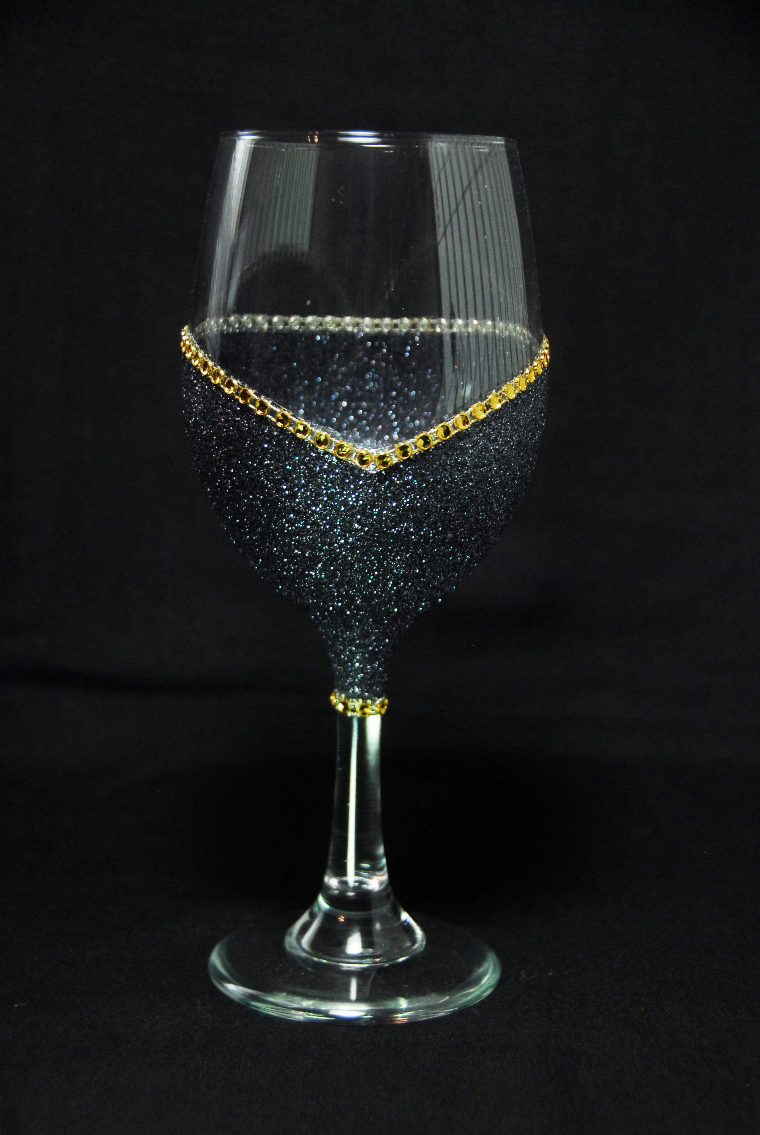 WineyBitches.Co - Wholesale Wine Glass - Bride (Wedding Rings Design) – Handmade Bling Wine Glass (Wedding Party Collection)9