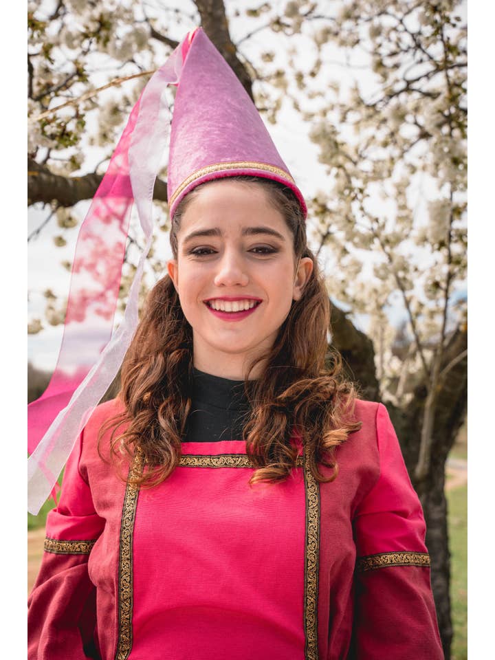 KALID MEDIEVAL - Wholesale Costume - Kids - FAIRY CONE KROWN VIOLET VELVET - ST3965