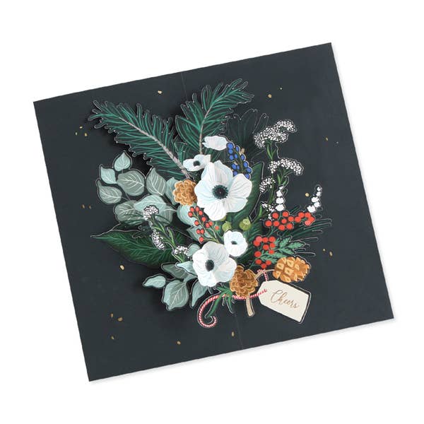 Winter Foliage Pop-Up Card for wholesale by UWP Luxe