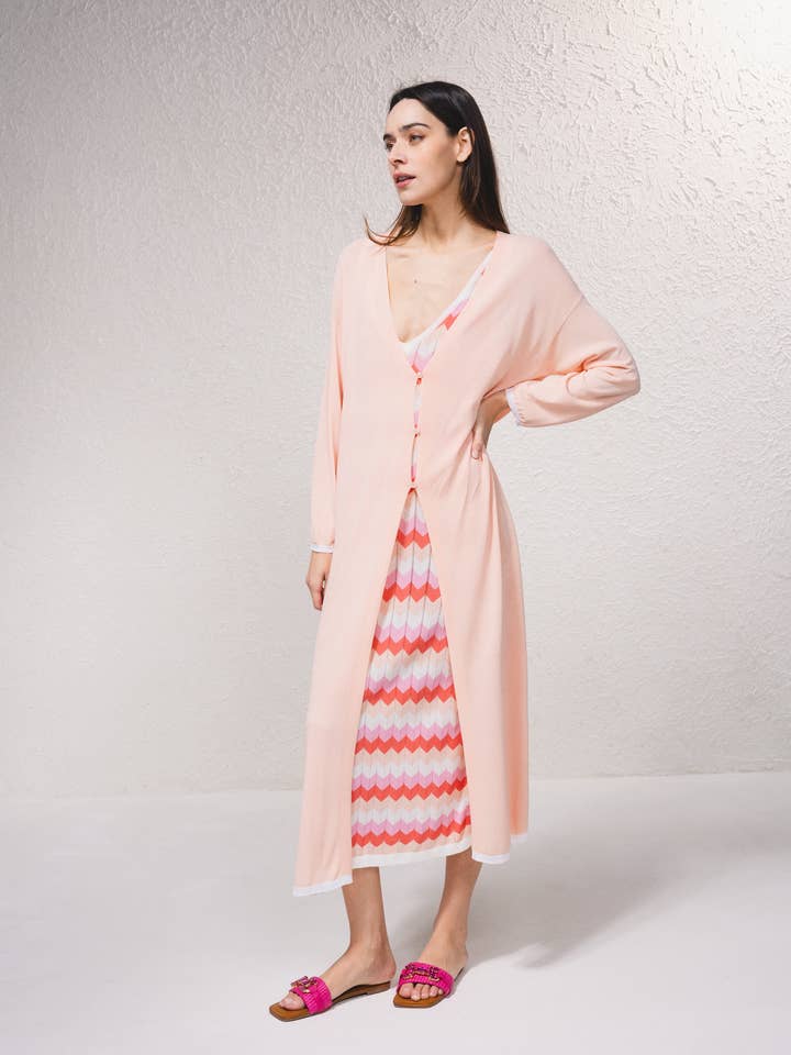 249177 - Long fine knit coat for wholesale by SMF