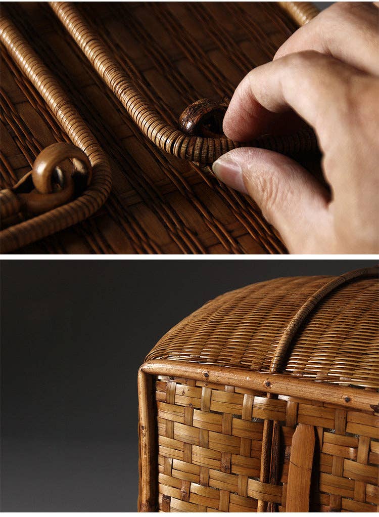 Gohobi （We cover U.S. import duties） - Wholesale Basket - Gohobi Handmade Bamboo Teaware Basket12