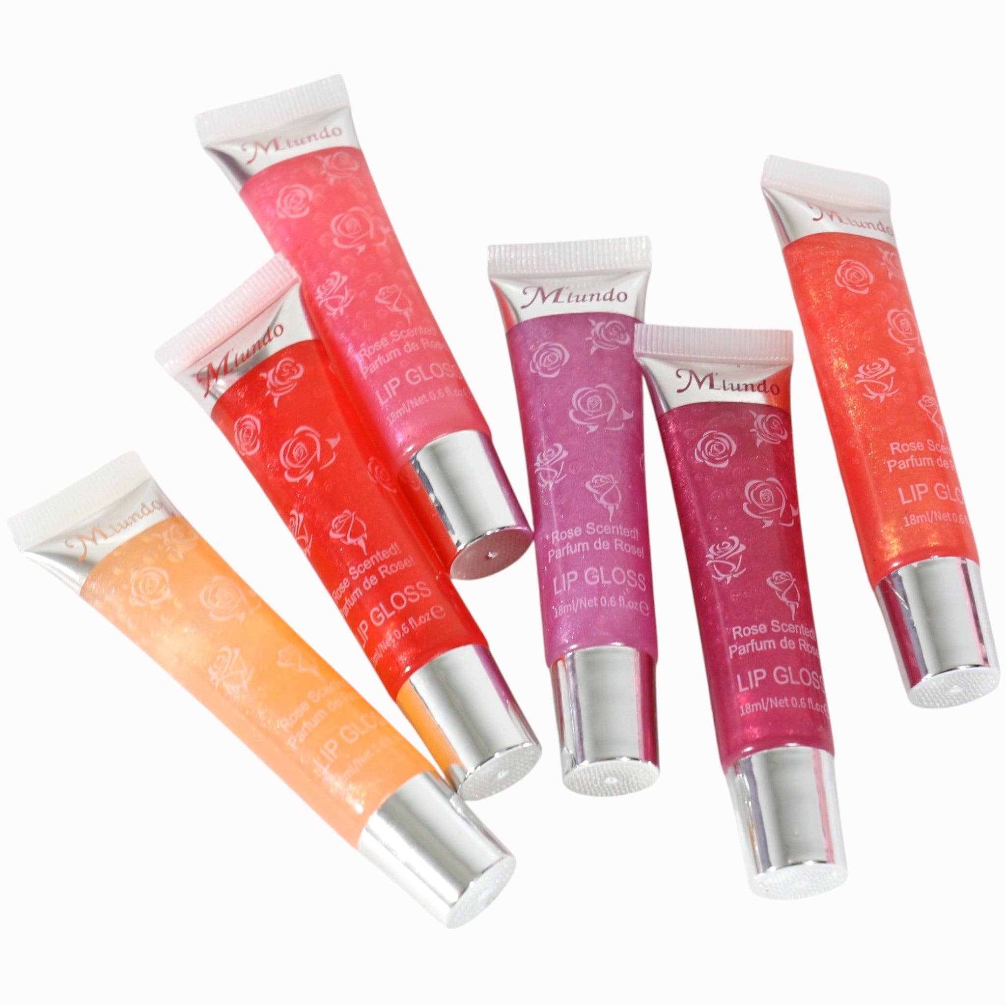 ASSORTED Miundo Rose Scented Lip Gloss GZ8010143 (24PC) for wholesale on Faire12