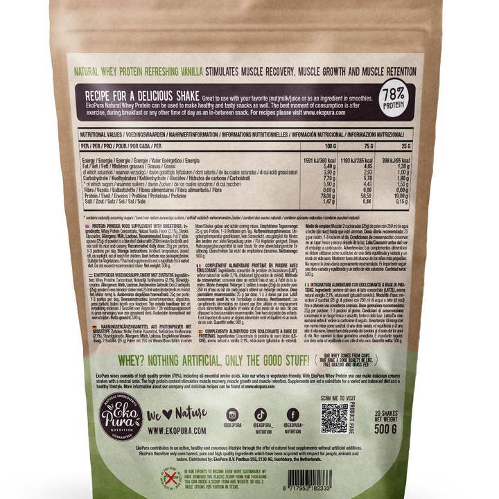 Ekopura Nutrition – wholesale Protein/superfood powder – Whey Protein Vanille5
