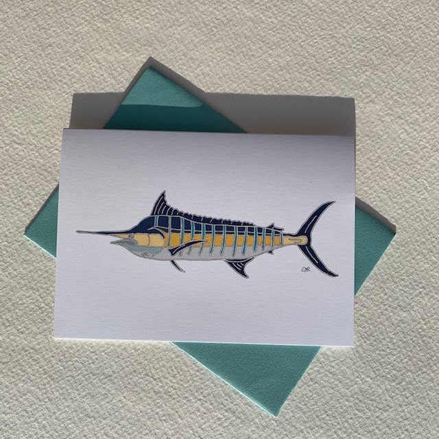 Kaartjes aan het strand aan de kust: Blue Marlin Fish voor wholesale door JAKE & META