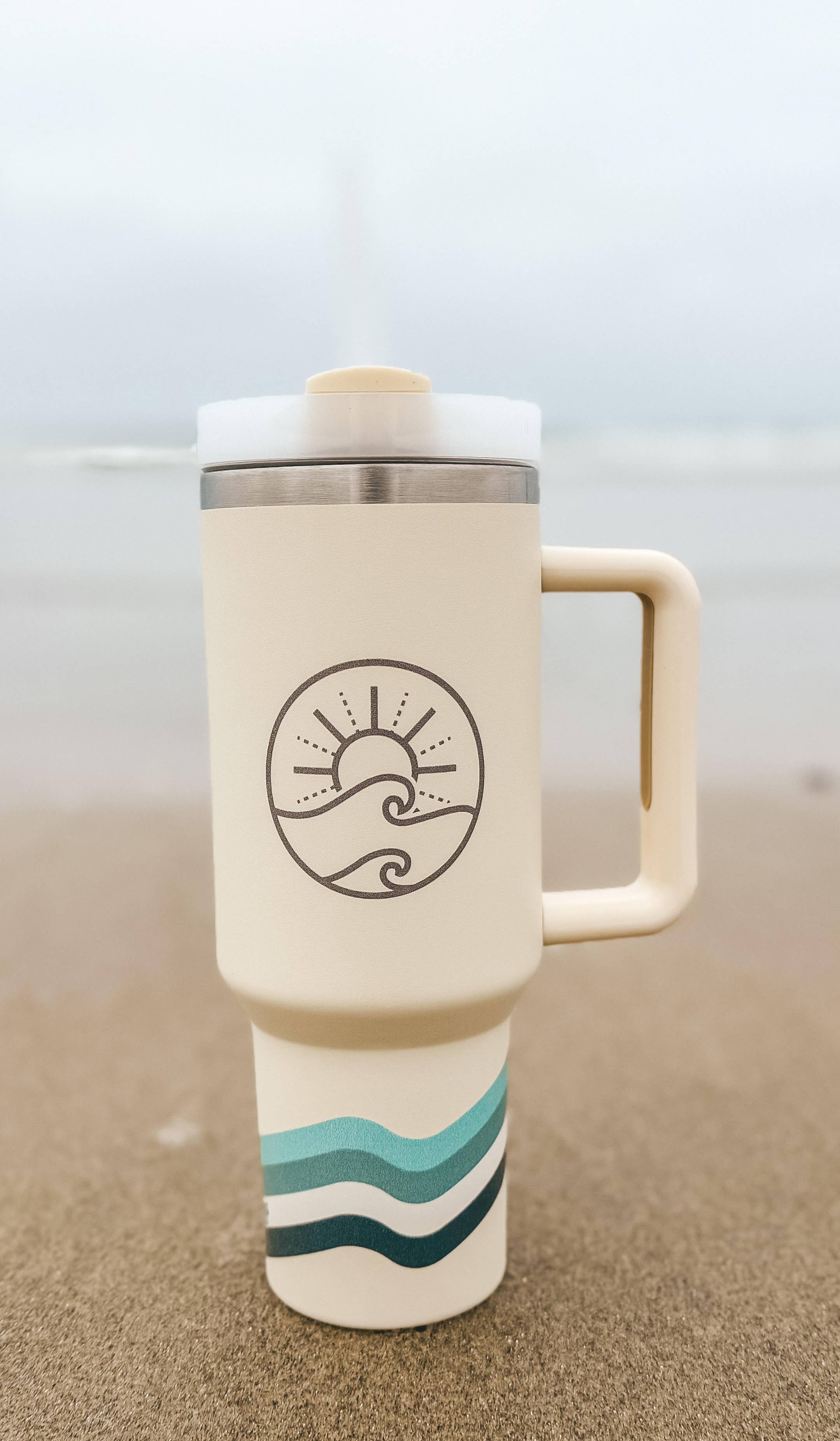 Four Boys of Summer LLC - Wholesale Insulated mug/tumbler - Retro Sun Wave Tumbler (Limited Edition) | 40 Oz