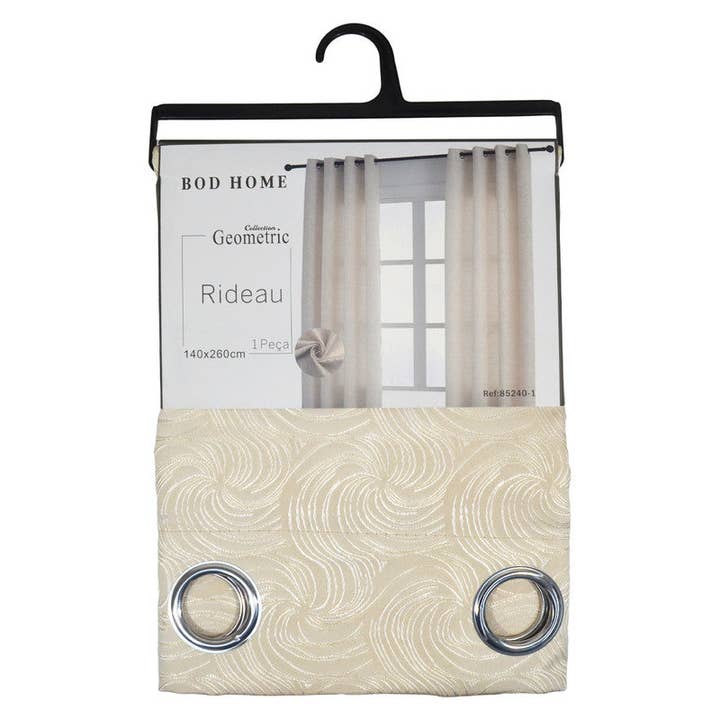 BOD HOME - Wholesale Gordijn - Gordijn met roterend strepenpatroon beige 140 x 260 cm4