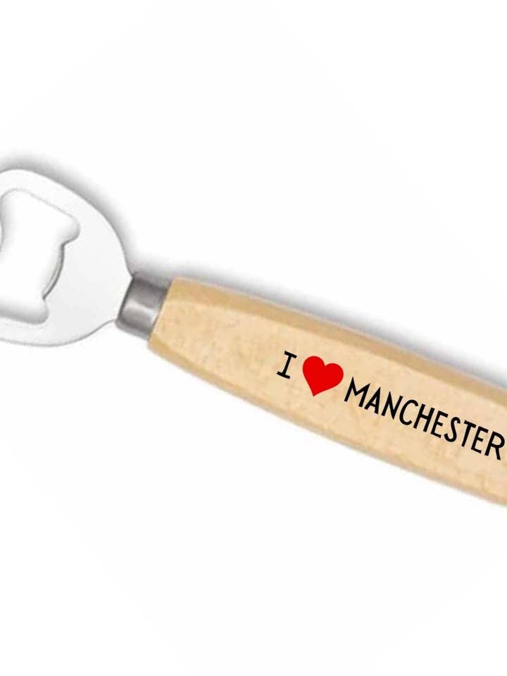 Décapsuleur Second Ave Rouge I Heart Love Manchester pour la vente par Second Ave Gift Company