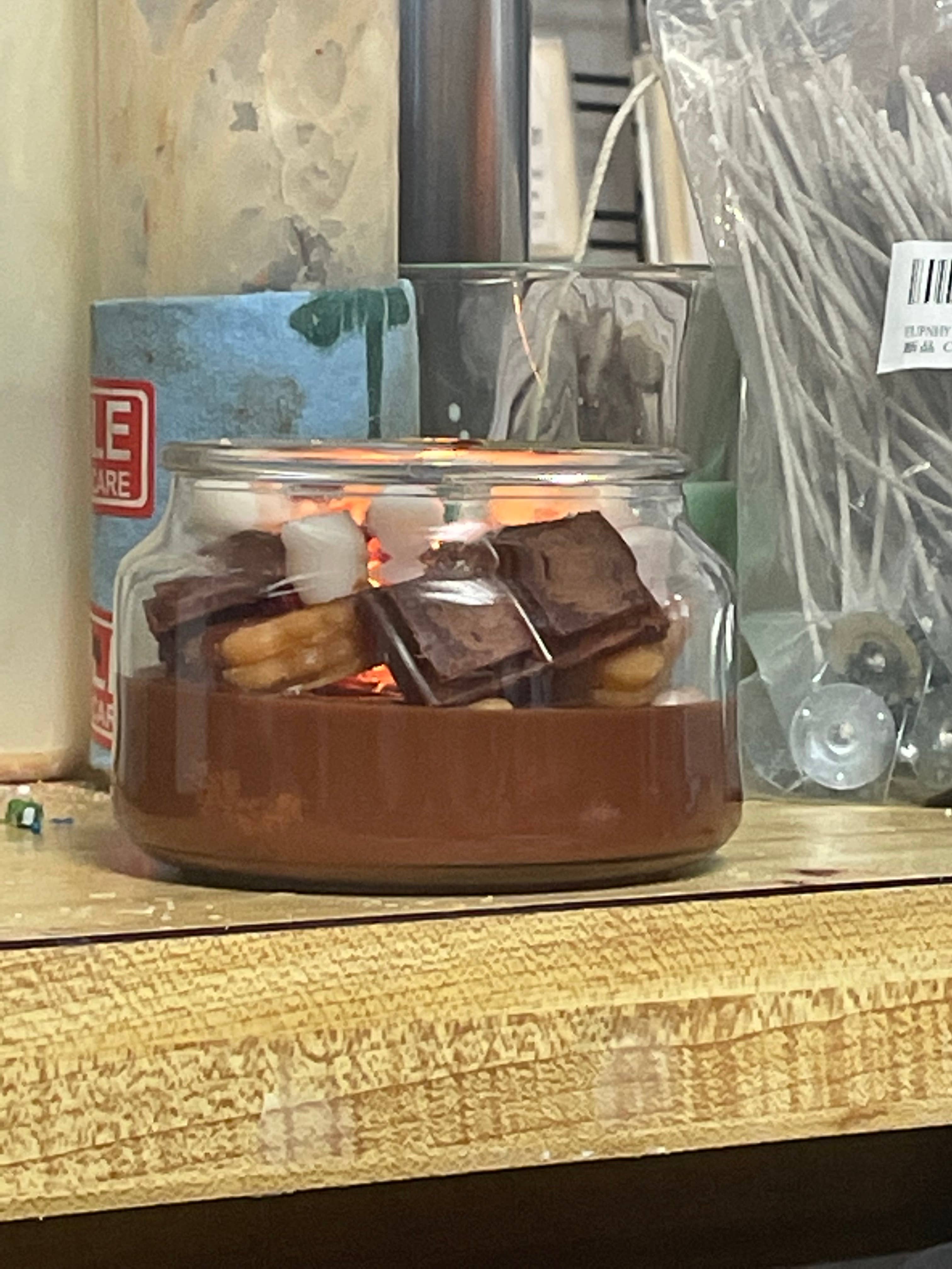 The Crafty Candle Shoppe - Wholesale Jar/Filled Candle - Smores Dessert Candle