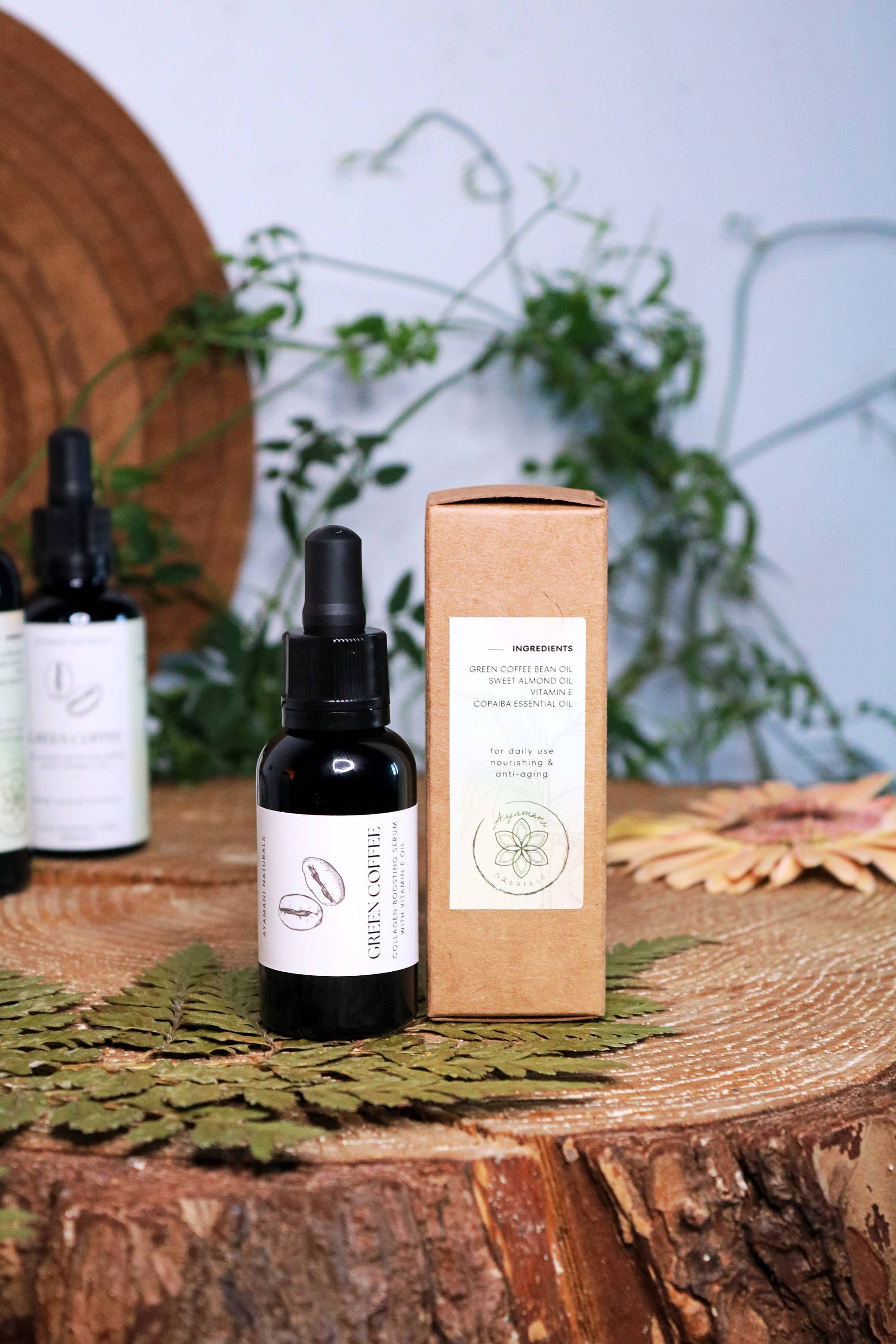 Ayamani Naturals - Wholesale Facial Serum/Concentrate - Green Coffee Collagen Boosting Anti Aging Serum with Copaiba, Natural Skincare Oil4