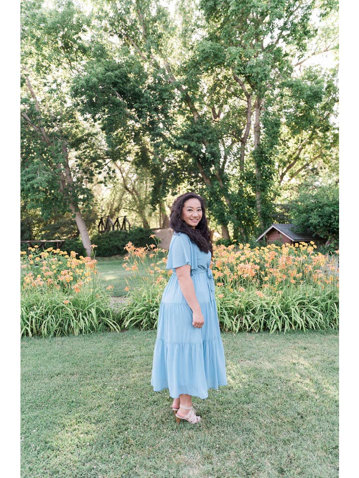 Peony Alley - Vendita all'ingrosso Vestito - Donna - Abito midi tinta unita color ambra12