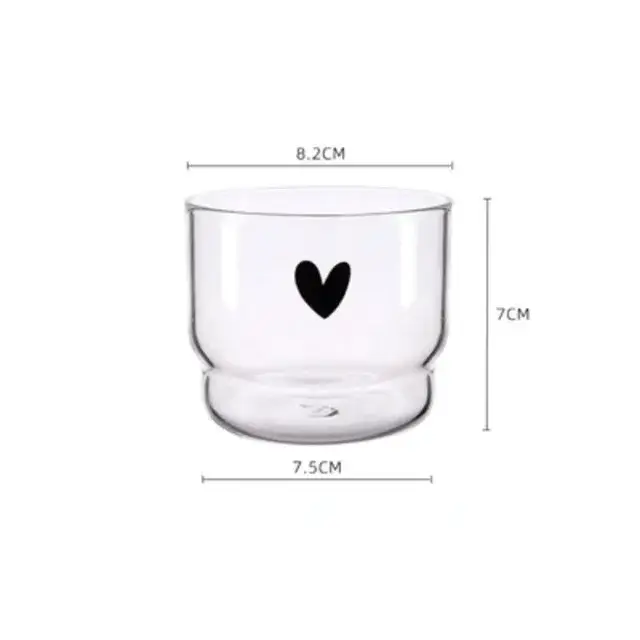 IVORE.GROUP (We cover All Import duty) - Wholesale Drinking Glass/Cup - Love/ Happy Design Glass Cup for Milk Coffee Tea1