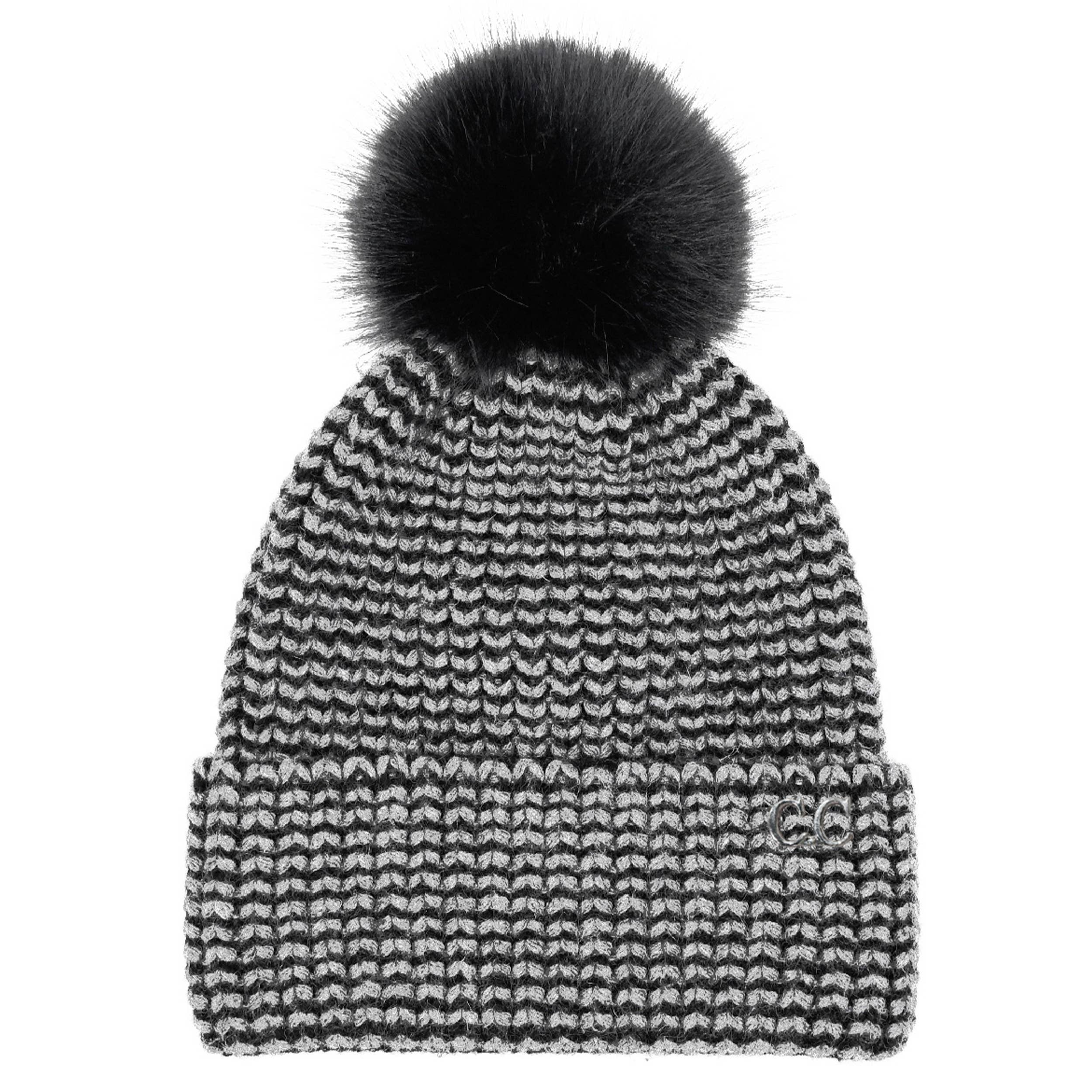 Hana – Engroshandel Beanie - Dame – C.C To-farvet Angora Manchet Beanie Vinterhat7