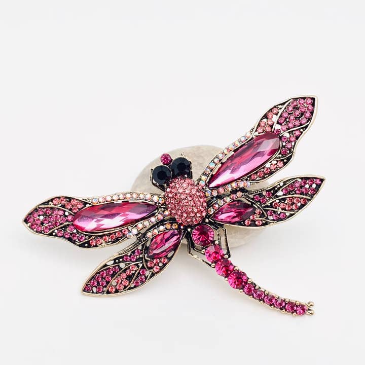 Mio Queena - Wholesale Brooch - Rhinestone Glass Drill Dragonfly Brooch, Clothes Pin1