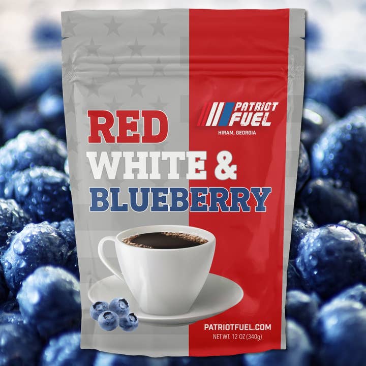 Red White & Blueberry Coffee Roast for wholesale by Patriot Fuel Coffee