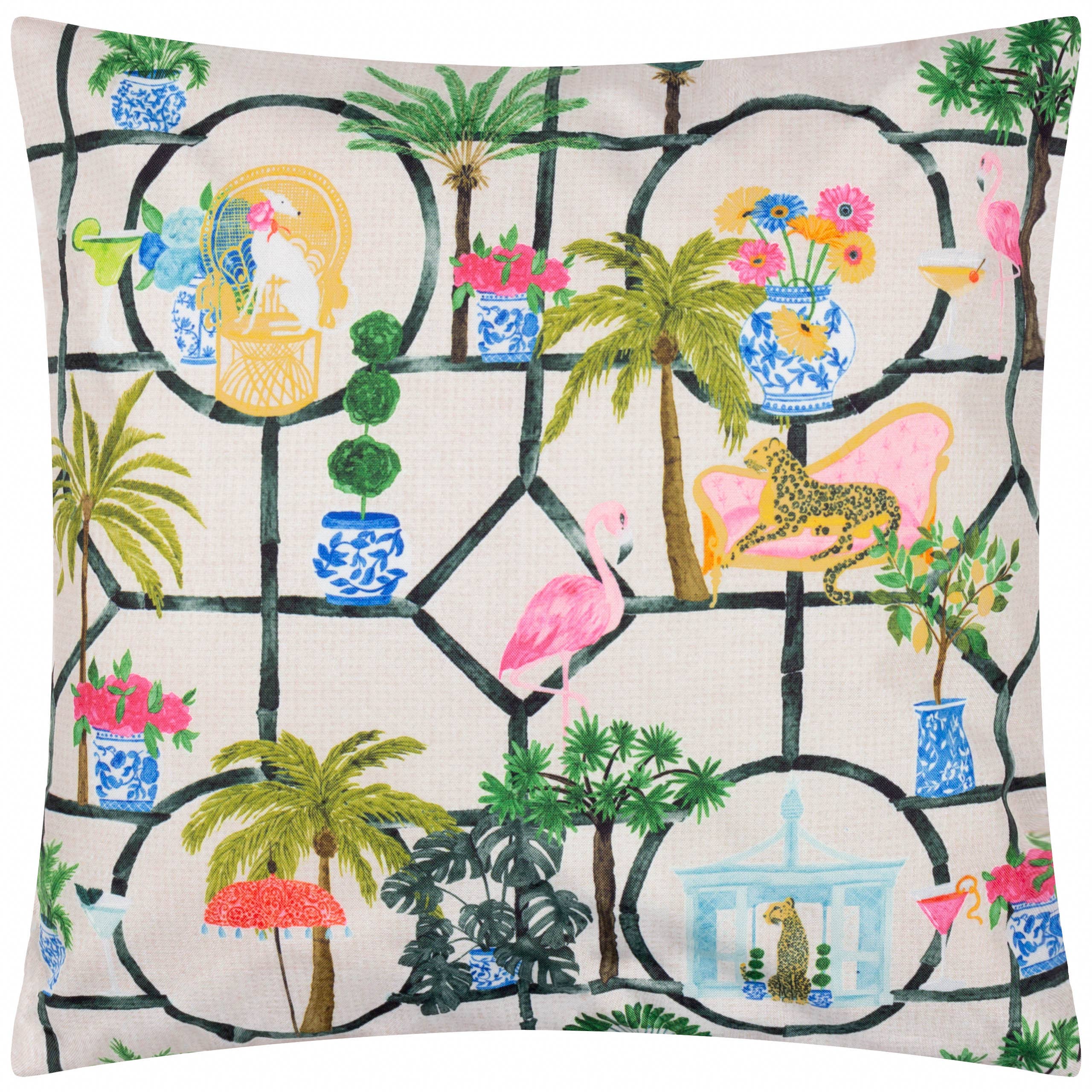 Palm Royale Club Club Printed Outdoor Cushion Multi for wholesale on Faire1