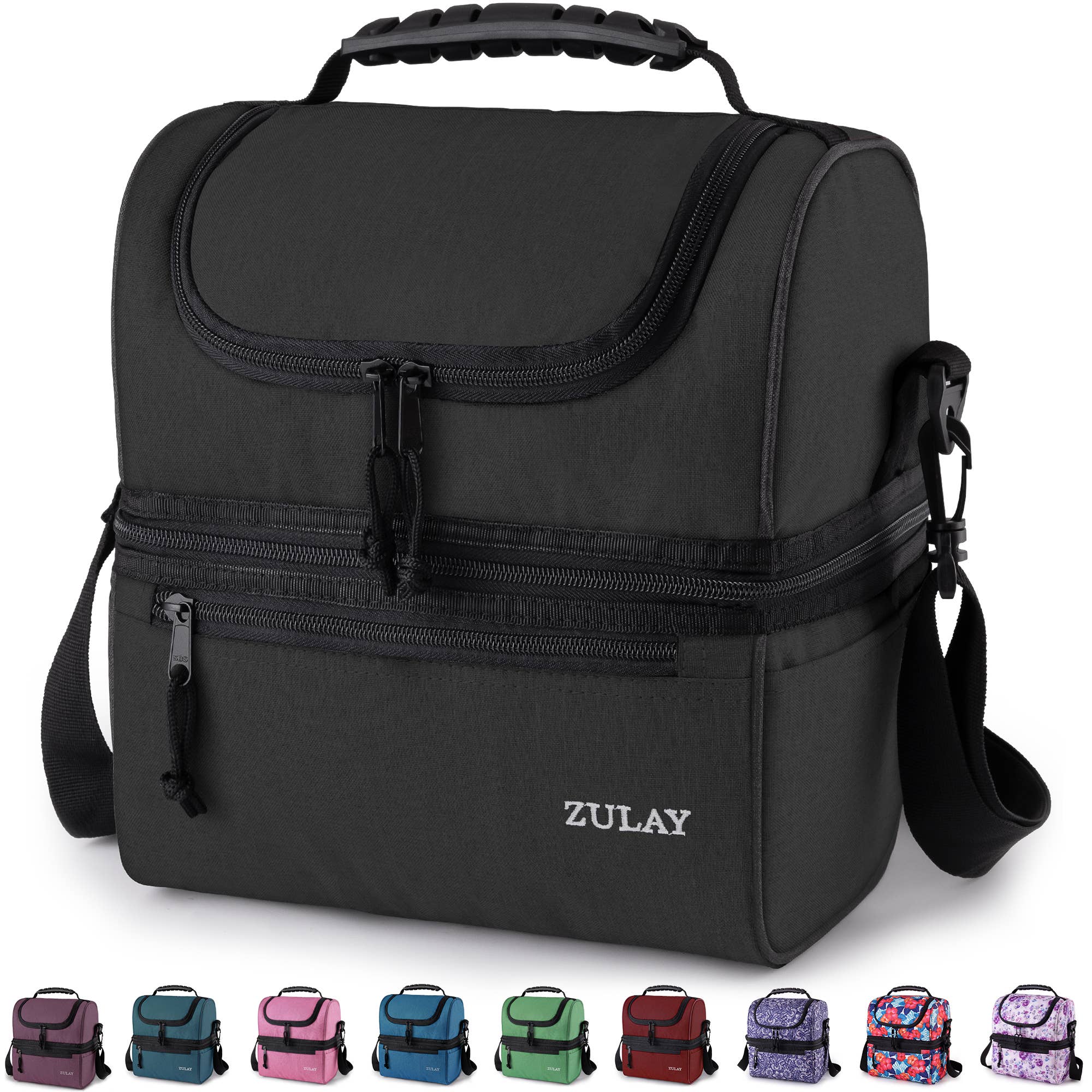 Zulay Kitchen - Wholesale Lunch Bag/Box - 2-Compartment Insulated Lunch Bag – Cooler for Men & Women19